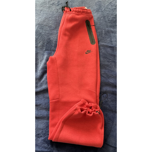 Nike Sportswear Tech Fleece Open Hem Sweatpants Mens Large Tall Red FB8012-672 - Picture 4 of 9